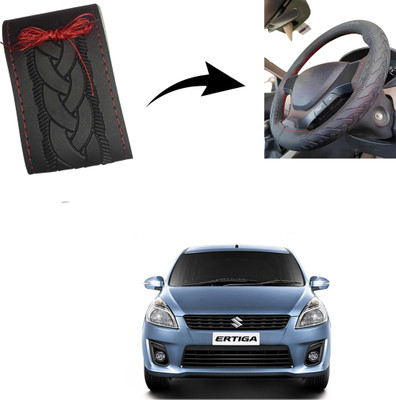 Autoinnovation Hand Stiched Steering Cover For Maruti Ertiga(Black, Leather)