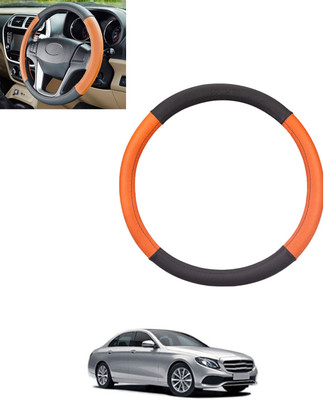 monolive Steering Cover For Mercedes Benz E220(Tan, Black, Leatherite)