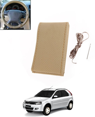 monolive Hand Stiched Steering Cover For Mahindra Verito Vibe(Beige, Leatherite)