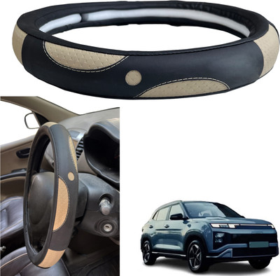 PEEPS STORE Steering Cover For Hyundai Creta(Black, Leather)