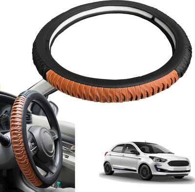 PEEPS STORE Steering Cover For Ford Figo(Black, Leatherite)