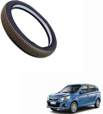 Starleo Steering Cover For Maruti Alto 800, Alto, Alto K10(Beige, Black, Leatherite)