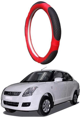 AUTO PEARL Steering Cover For Maruti Swift Dzire(Black Red, Leatherite)