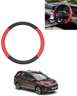 AYW Steering Cover For Honda Universal For Car(Red/Black, Leatherite)