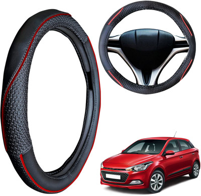 PEEPS STORE Steering Cover For Hyundai Elite i20(Black, Leatherite)