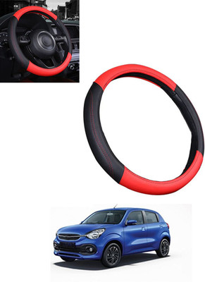 ABJD Steering Cover For Suzuki Celerio(Red, Black, Leatherite)
