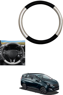 MATIES Steering Cover For Mahindra Universal For Car(Silver, Black, Leather)