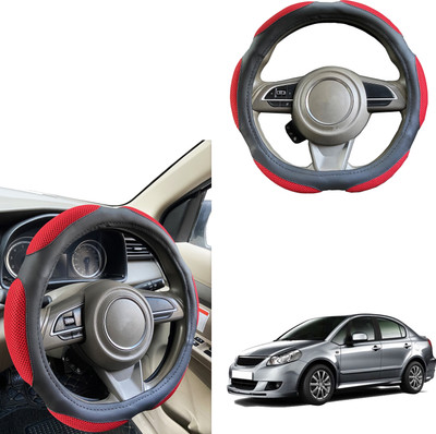 PEEPS STORE Steering Cover For Maruti SX4(Black, Leatherite)