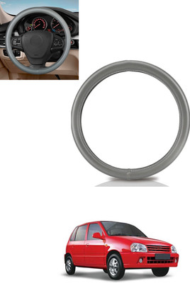 MATIES Steering Cover For Hyundai Universal For Car(Silver, Leather)