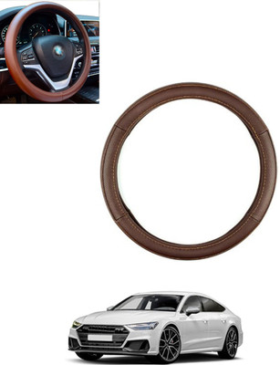 MSNP Steering Cover For Audi S7(Brown, Leatherite)