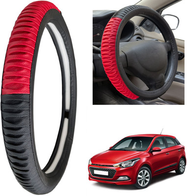 PEEPS STORE Steering Cover For Hyundai i20(Black, Leatherite)