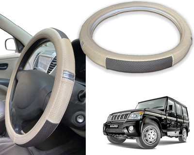 PEEPS STORE Steering Cover For Mahindra NA(Red, Black, Leatherite)