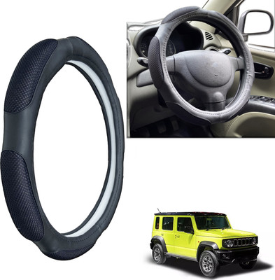 PEEPS STORE Steering Cover For Maruti NA(Black, Leatherite)