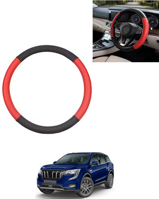 AYW Steering Cover For Mahindra Universal For Car(Red/Black, Leatherite)