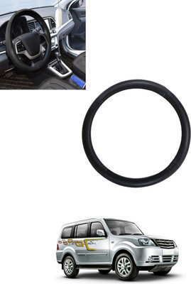 monolive Steering Cover For Tata Sumo Grande(Black, Leatherite)