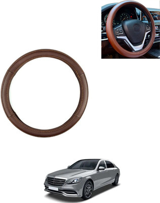 AYW Steering Cover For Mercedes Benz Universal For Car(Brown, Leatherite)