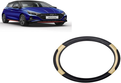 HOTRENZ Steering Cover For Hyundai i20(Steering Cover For Hyundai I20 N Line Black,Beige, Leatherite)