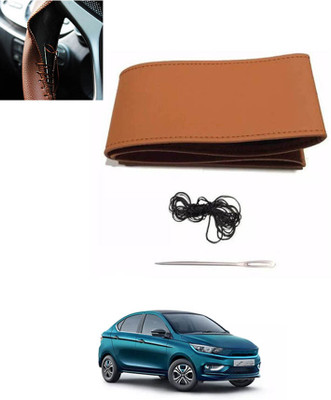 monolive Hand Stiched Steering Cover For Tata Universal For Car(Tan, Leatherite)