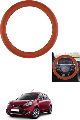 MATIES Steering Cover For Nissan Micra(Tan, Leather)