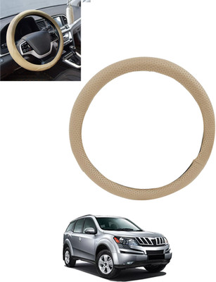 monolive Hand Stiched Steering Cover For Mahindra XUV 500(Beige, Leatherite)