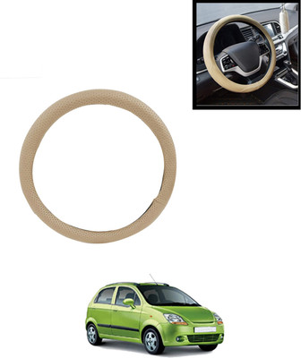 AYW Steering Cover For Chevrolet Spark(Beige, Leatherite)