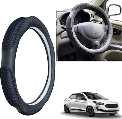 PEEPS STORE Steering Cover For Ford Figo(Black, Leatherite)