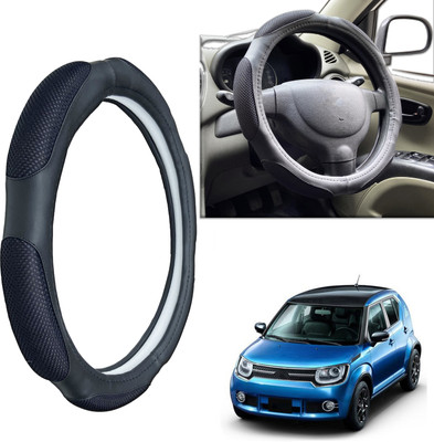 PEEPS STORE Steering Cover For Maruti NA(Black, Leatherite)