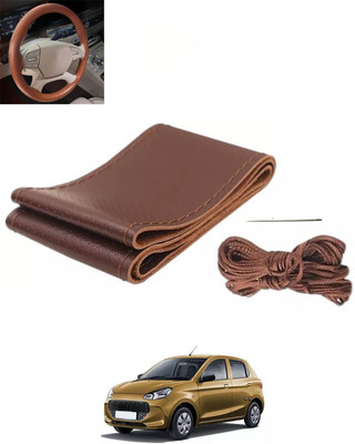 monolive Hand Stiched Steering Cover For Maruti Alto K10(Brown, Leatherite)