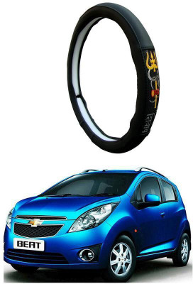AUTO PEARL Steering Cover For Chevrolet Beat(Black, Leatherite)