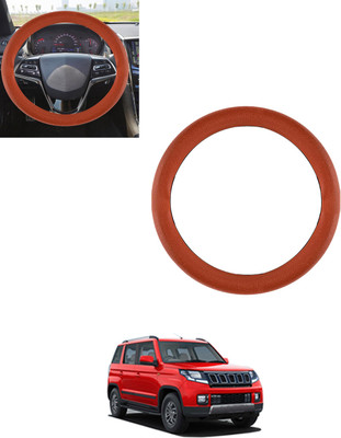 AYW Steering Cover For Mahindra TUV 300(Tan, Leatherite)