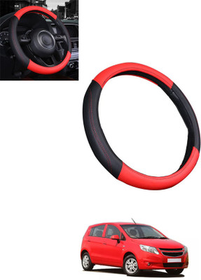 monolive Steering Cover For Chevrolet Sail UVA(Red, Black, Leatherite)