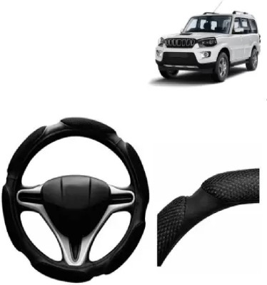 PENYAN Steering Cover For Mahindra Scorpio(Black, Leatherite)