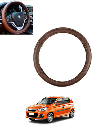 monolive Steering Cover For Universal For Car Alto K10(Brown, Leatherite)