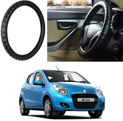 Shubh Auto Hand Stiched Steering Cover For Maruti A-Star(Black, Leatherite)