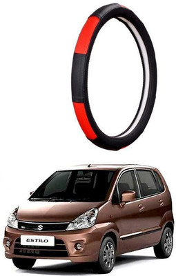 AUTO PEARL Steering Cover For Maruti Zen Estilo(Gold Blaze Black and Red, Leatherite)