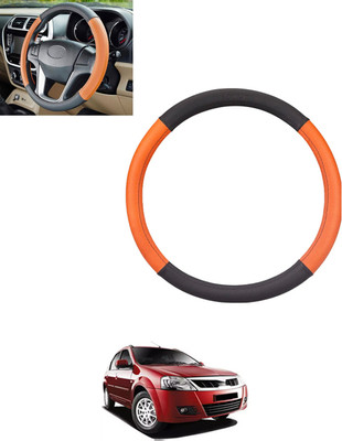 monolive Steering Cover For Mahindra Verito(Tan, Black, Leatherite)