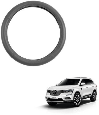 RKPSP Hand Stiched Steering Cover For Universal For Car Koleos(Grey, Leatherite)