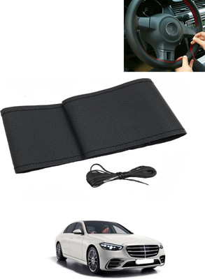 AYW Hand Stiched Steering Cover For Mercedes Benz Universal For Car(Black, Leatherite)