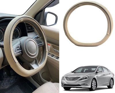 PEEPS STORE Steering Cover For Hyundai Sonata(Black, Leatherite)