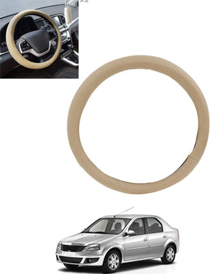 monolive Hand Stiched Steering Cover For Mahindra Logan(Beige, Leatherite)