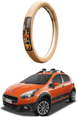 AUTO PEARL Steering Cover For Fiat Avventura(Beige, Leatherite)