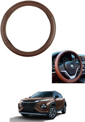 MATIES Steering Cover For Maruti Universal For Car(Brown, Leather)