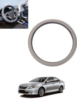 monolive Hand Stiched Steering Cover For Toyota Camry(Silver, Leatherite)