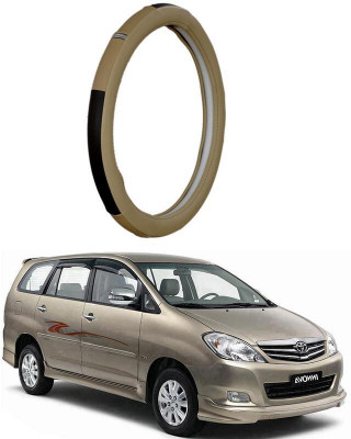 AUTO PEARL Steering Cover For Toyota Innova(Beige, Leatherite)