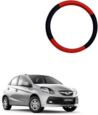 SPREADX Steering Cover For Honda Brio(Red, Black, Leatherite)