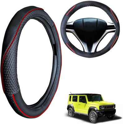 PEEPS STORE Steering Cover For Maruti NA(Black, Leatherite)