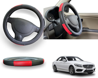 PEEPS STORE Steering Cover For Mercedes Benz C250(Red, Leatherite)