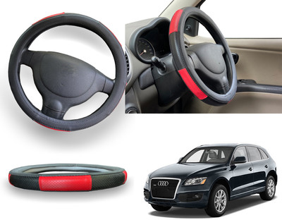 PEEPS STORE Steering Cover For Audi Q7(Red, Leatherite)