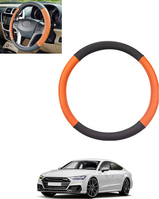 monolive Steering Cover For Audi S7(Tan, Black, Leatherite)