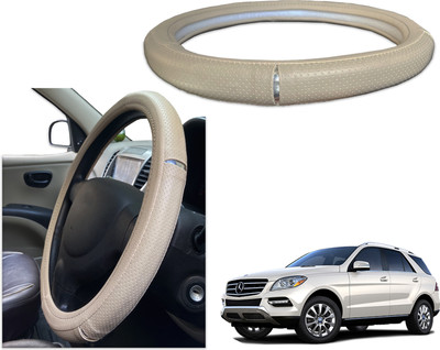 PEEPS STORE Steering Cover For Mercedes Benz ML350(Black, Red, Leatherite)